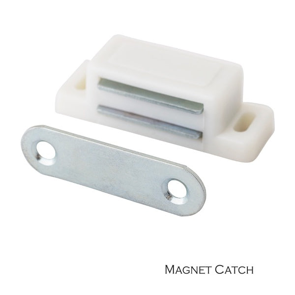 cupboard Cabinet etc furniture Door Latch-Catch Closures white plastic highly magnet catch with metal plate and free screws