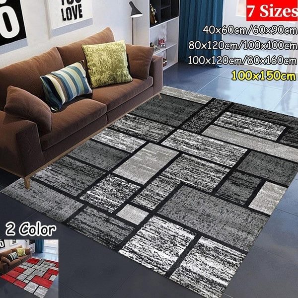 Tapis imprimé géométrique nordique simple, 2 couleurs, pour salon, chambre à coucher, salle de bain, cuisine, tapis de jeu, tapis de yoga, décoration