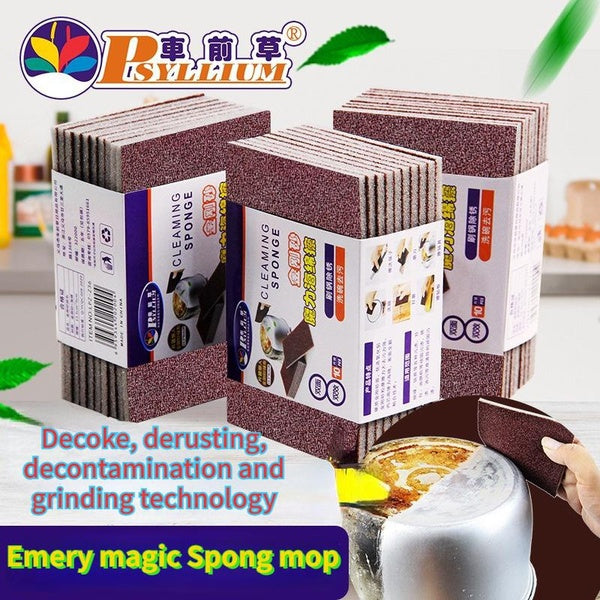 Carborundum sponge scrub kitchen dishwashing brush derusting grinding sponge block household cleaning brush pot spirit