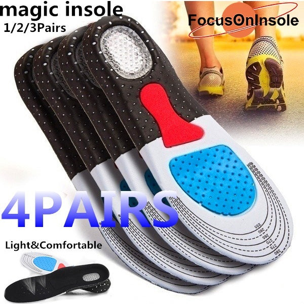 FocusOnInsole Orthopedic Insoles Orthotics Flat Foot Health Sole Pad for Shoes Insert Arch Support Pad for Plantar Fasciitis Feet Care Insoles (1-2-4