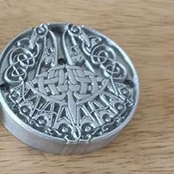 1pc (Dia.5cm) Celt Art pattern Hand-work unique design leather working tools carving punches stamp craft leather emboss stamp - NO.1