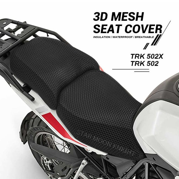 Motorcycle Accessories Anti-Slip 3D Mesh Fabric Seat Cover Breathable Waterproof Cushion For Benelli TRK502 TRK 502 TRK 502X