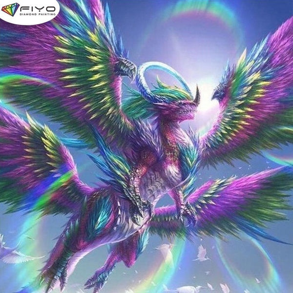 FIYO Beasts DIY 5D Diamond Painting Full Drill with Number Kits Home and Kitchen Fashion Mosaic Diamond Painting Canvas Wall Decoration Gift Crafts f