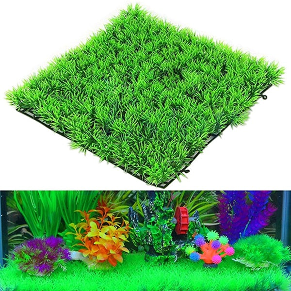 Ornements d'aquarium eau artificielle en plastique vert herbe plante pelouse aquatique Aquarium réservoir de poissons décor