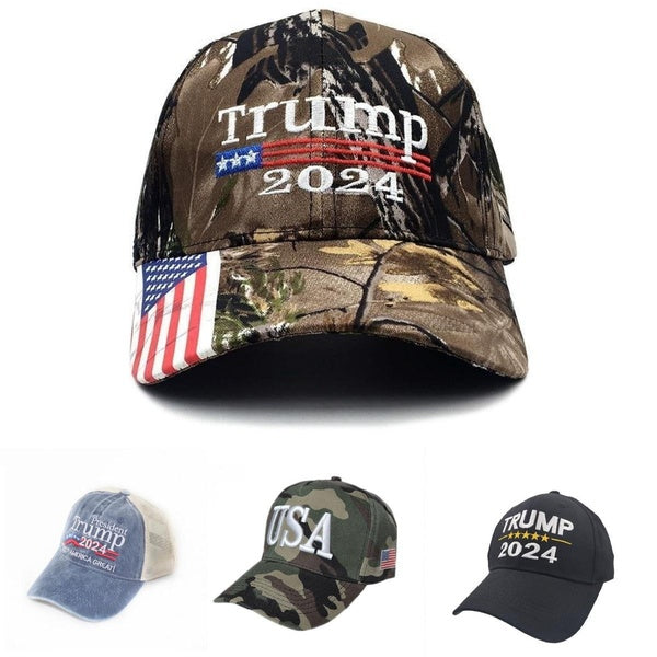 2024 US Presidential Election Hats Election Baseball Cap Trucker Cap Trump Embroidered Mesh Baseball Cap