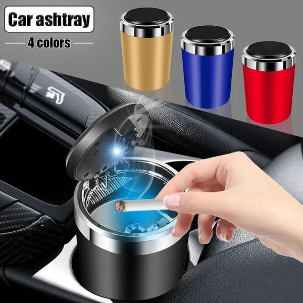 Car Ashtray with Lid, Portable Ashtray for Car, Mini Car Trash Can,Windproof for Outdoor Travel, Home Use