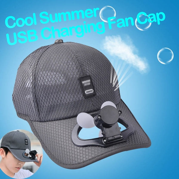 Été ventilateur refroidissement casquette de Baseball chapeau USB charge respirant ombre crème solaire chapeau requis pêche été Sport casquettes de p