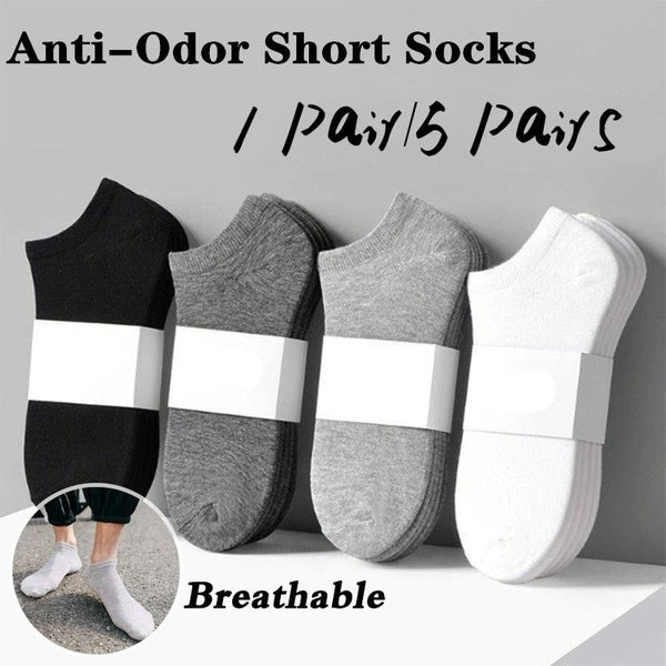 1Pair-5Pairs Socks Men Shallow Invisible Socks Spring and Summer Short Socks Pure Cotton Breathable Socks for Men