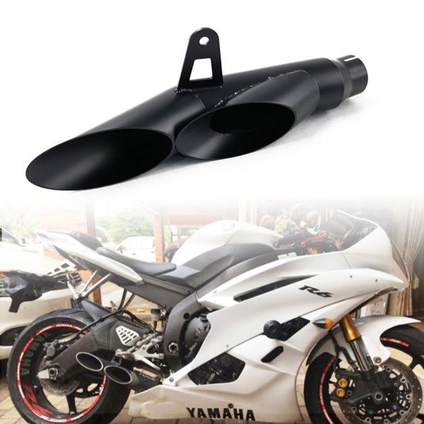 51mm Universal Exhaust Muffler Pipe Motorcycle Dual Outlet bevel silencer stainless steel system for yamaha r6