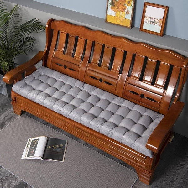 Ultra Thick Bench Cushion 1-2-3 Seater Cotton Bench Cushions Pads Soft Outdoor Furniture Swing Chair Long Seat Pad Rectangle Bench Mat Cushion for Di