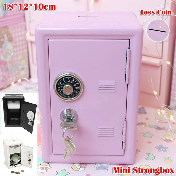 Mini dortoir tirelire armoire de rangement moderne Ins pour filles mignon coffre-fort décoratif dépôt tirelire métal fer décor à la maison