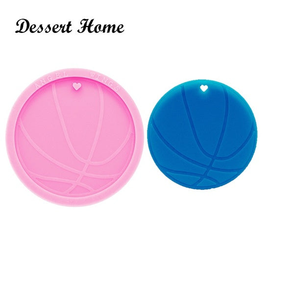 DY0288 moules en Silicone de basket-ball brillant moules en résine époxy bricolage porte-clés moule en silicone artisanat pour la décoration de porte