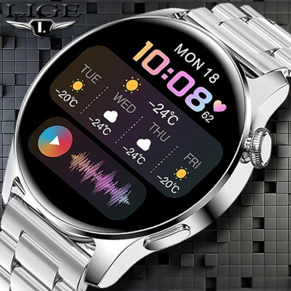 2021 LIGE nouvelle montre intelligente Bluetooth appels cadran montre intelligente hommes femmes moniteur de fréquence cardiaque Sport Fitness Bracel
