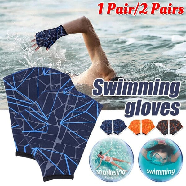 1 Paire-2 Paires Gants Aquatiques Palmés Paddle Gants de Natation Fitness Aérobic Aquatique et Gants d'Entraînement de Résistance à la Natation pour