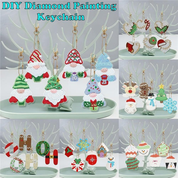 Exquisite Diamond Embroidery Keychain - Festive Christmas Theme, Ideal Arts and Crafts Gift! @#A09