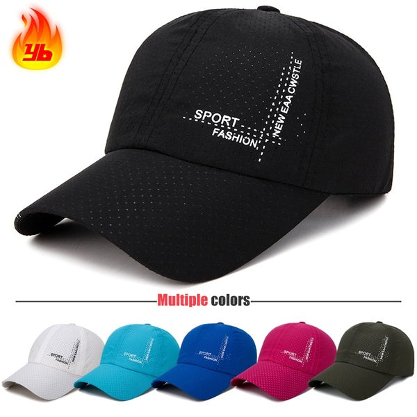 6 Colors New Fashion Casual Baseball Cap Outdoor Sport Snapback Hats For Men and Women Quick-drying,perforated, breathable, sun-shading and sun-proof