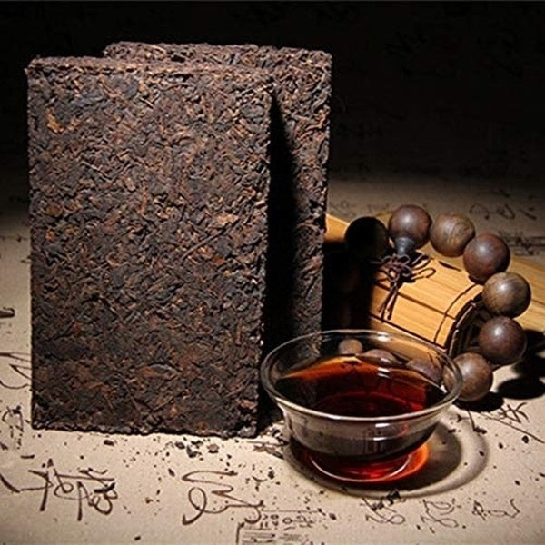 Old Pu'er Tea 250g (0.55LB) Puerh Tea Brick Black Tea Green Food Pu Er Tea Chinese Tea Ripe Tea Shu Cha Healthy Food Pu-erh Tea Old Trees Pu Erh Tea