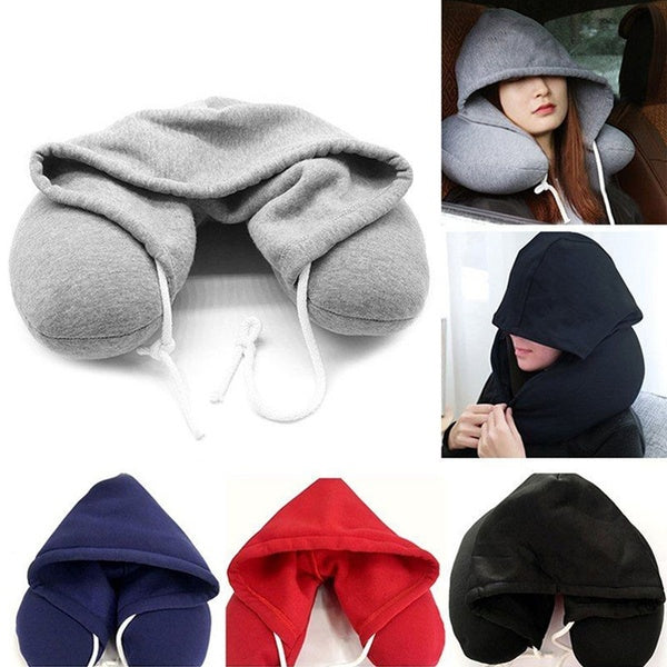 Body Neck Pillow Nap Cotton Particle Pillow Soft Hooded U-pillow Textile Home Airplane Car Travel Pillow Accessories
