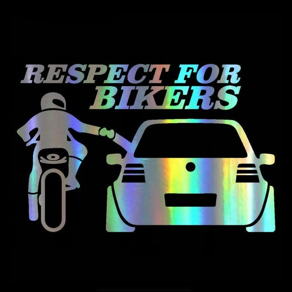 Car Sticker 3D Respect for Bikers Auto Stickers 20*13cm and Decals Funny Motorcycle Car Styling JDM Vinyl Stickers On Car