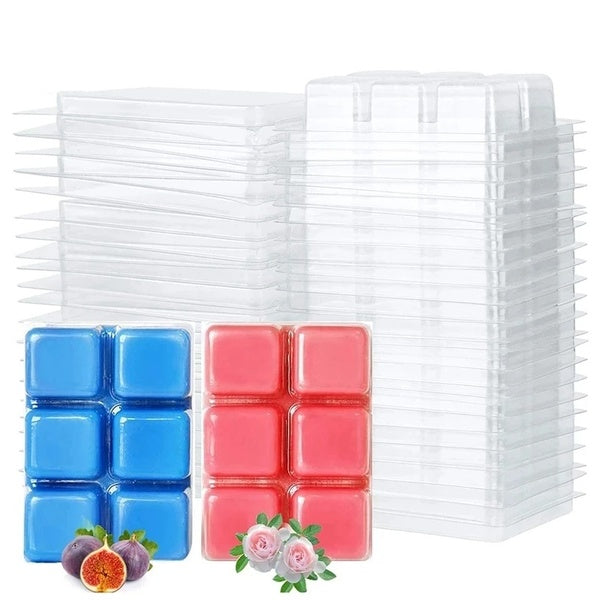 Wax Melt Containers Clear Plastic Clamshells Molds For Wickless Candles Moulds Wickless Wax Candle Making Boxes