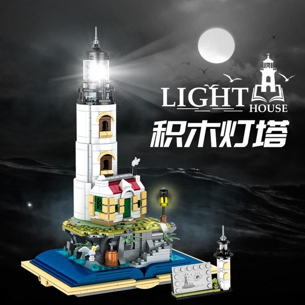 New 1016pcs Light House Model Building Block Brick Educational Assembly Toy Children Christmas Gift