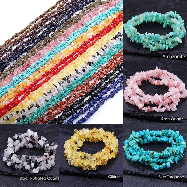 Natural Garnet & Tiger Eye & Yellow Irregular Gravel Crystal Gemstone Beads for Jewelry Making Home Decoration