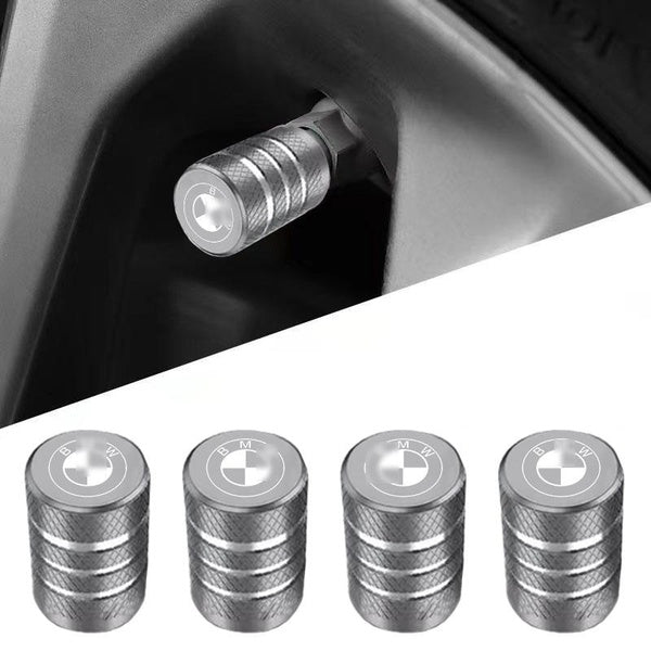 BMW M 4-8Pcs Tire Valve Cap Gray Stem Caps Wheel Tyre Rim Stem Covers Dustproof Waterproof for Auto Motorcycle Bicycle