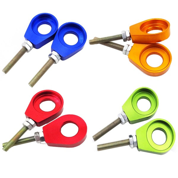 FishMotor 15mm Aluminum Axle Chain Tensioner Adjuster For CRF50 KLX110 SSR SDG Thumpstar Coolster YCF Dirt Pit Bike Motorcycle