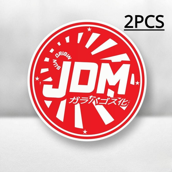 2X Japan Rising Sun Flag Funny JDM Japanese Drift Car Vinyl Bumper Decal Sticker