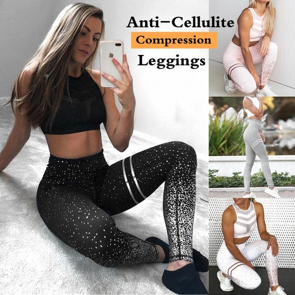 Pantalons de course de yoga élastiques taille haute pour femmes Slim Gym Sport Fitness Leggings