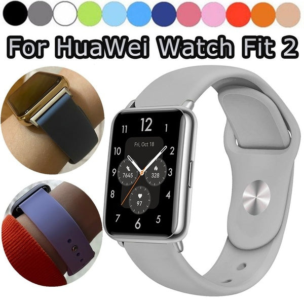 Strap for Huawei Watch Fit 2 Strap for Huawei Watch Fit2 for Huawei fit 2 Accessories Smart Replacement Silicone Soft Sport Watchband Wristband Brace Matron Inn