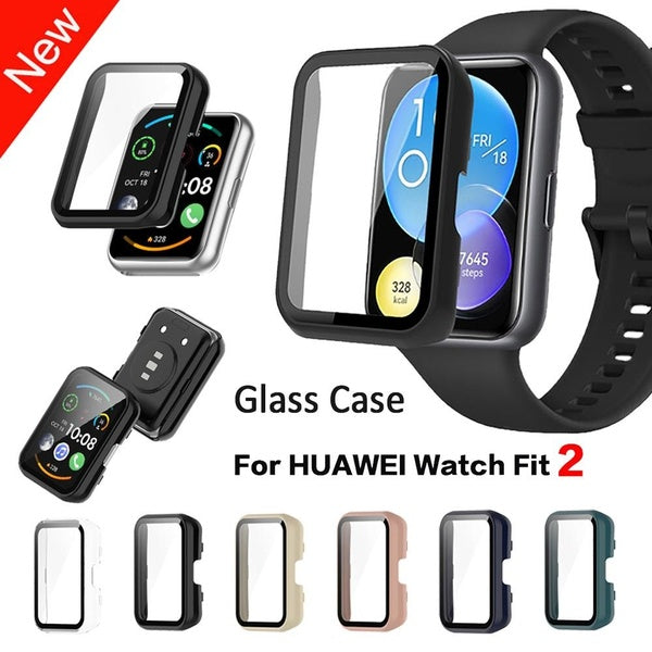 Watch Case with Tempered glass screen protector for Huawei watch fit 2,PC Protective Cover smartwatch accessories for huawei fit 2 watch Matron Inn