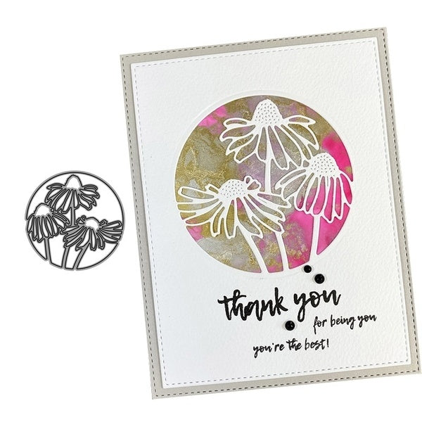 Merci fleur métal coupe matrices coupe Die moule Scrapbook papier gaufrage décor artisanat nouveaux matrices