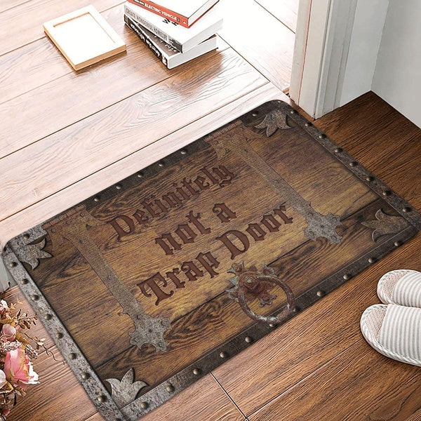 Definitely Not A Trap Doormat, Entrance Welcome Mat Rug, Non-Slip Door Mat for Bathroom Living Room Kitchen, Home Indoor Outdoor Decoration Floor Mat
