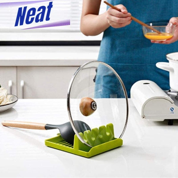 Home Kitchen Cooking Utensil Rest Kitchen Organizer and Storage with Drip Pad Kitchen Fork Spoon Holders Non-slip Pad Kitchen Accessories