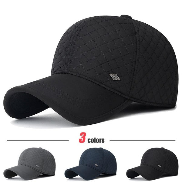 Winter New Middle-Aged and Elderly Outdoor Ear Protection Warm Baseball Cap Plus Velvet Thickened Dad Hat Holiday Gift For Dad