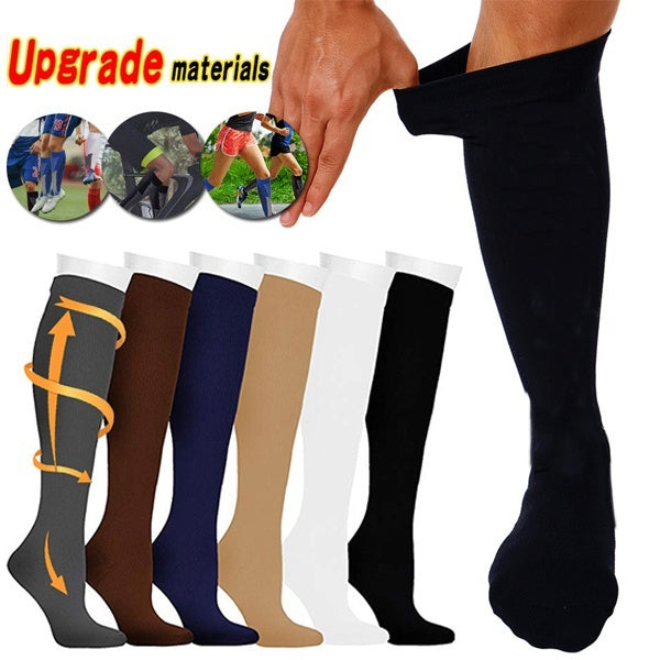 Elastic Compression Nylon Socks Leg Pain Relief Knee High Support Thigh Blood Circulation 1-8 Pairs