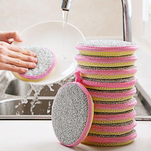 5-10pcs, Double Side Dishwashing Sponge Pan Pot Dish Wash Sponges Household Cleaning Tools Kitchen Tableware Dish Washing Brush