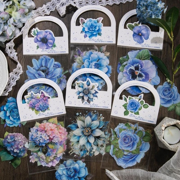 Autocollants décoratifs de fleurs magnifiques, 10 pièces, matériel parfait pour le journal, fournitures de Scrapbooking, bricolage