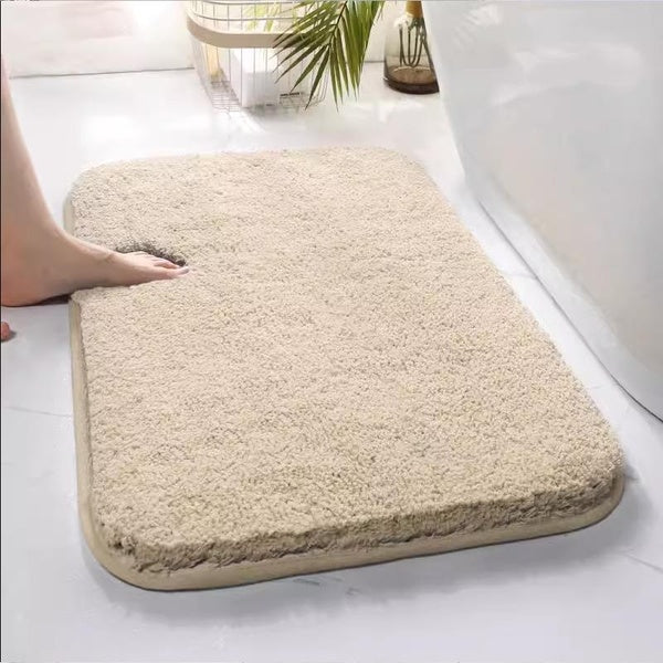 Ultra-soft Bathroom Rugs,15X23inch Non Slip Carpet Absorbent Simple Style Thick Bath Mat Machine Washable Plush Area Mats For Bathroom Shower,Bath Tu