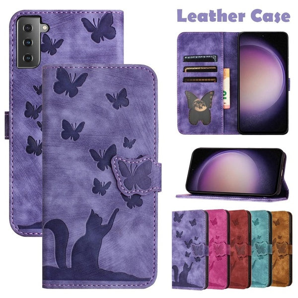 Étui en cuir pour carte de téléphone, pour iPhone 15 Pro Max 14Plus 11 12 13 14 Pro Max X XR XsMax 7 8 Plus SE 2020 Samsung Galaxy S21 S22 S23 Ultra