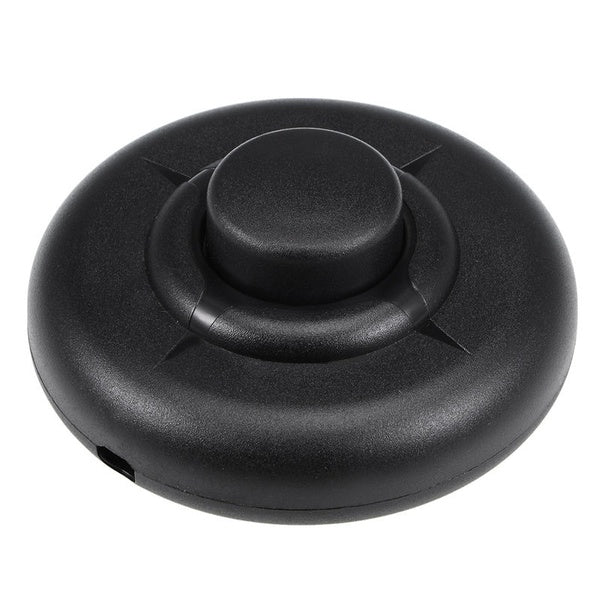 Interrupteur à bouton-poussoir de pédale en ligne, lampe ronde allume la commande au pied marche-arrêt interrupteur à pédale de verrouillage noir