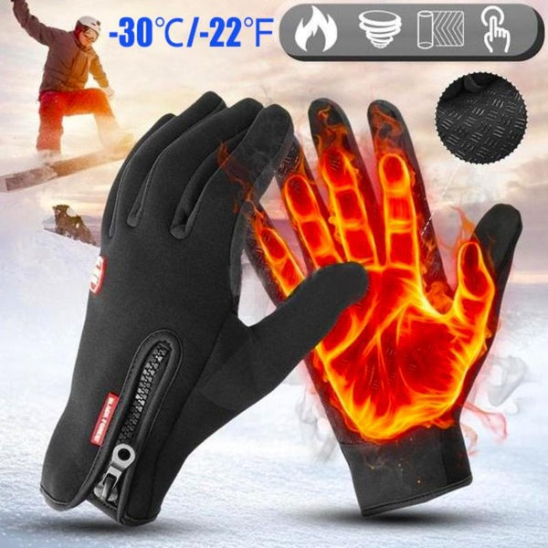 1 Pair Winter Warm Glove Outdoor Non-slip Touching Screen Gloves For Sport Bike Riding Waterproof Ski Gloves Bikes Motorcycle Gloves