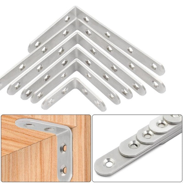 1Pc Stainless Steel Corner Code Fixings, Thickened L-shaped Corner Code, 90-degree Triangle Bracket, Shelf Support, Furniture Connection Piece