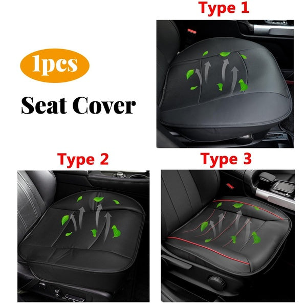 Car Accessories PU Leather Seat Cover Universal Seat Protector Automobile Chair Pad Cars Front Protect Cushion For Truck Suv Van
