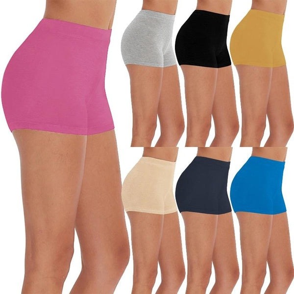 Women's Soft Comfortable Shorts Cute Solid Color Shorts Ladies Fashion Casual Sport Yoga Shorts Gym Fitness Shorts Plus Size