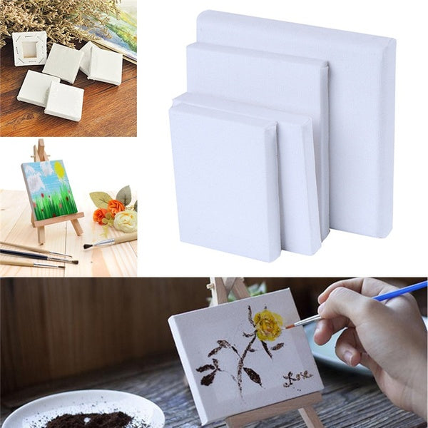 Mini Stretched Artist Canvas Art Board White Blank Art Boards Small Wooden Oil Paint Artwork Painting Board
