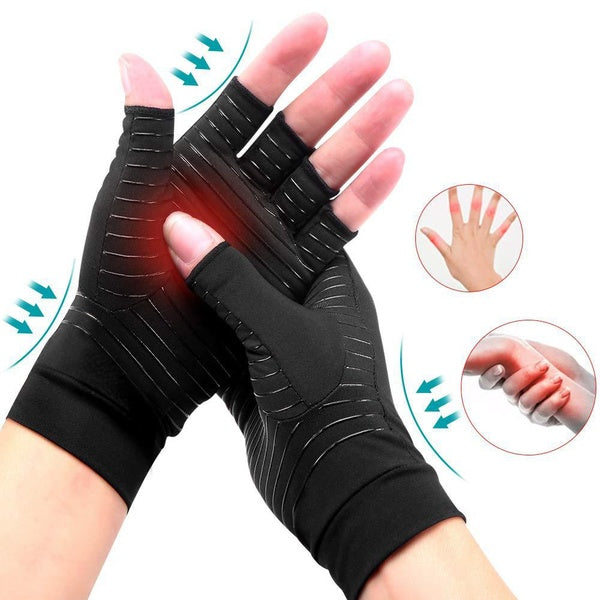 1 paire de gants de compression en cuivre pour l'arthrite soulagement de la douleur articulaire femmes hommes anti-dérapant gants en cuivre gants de