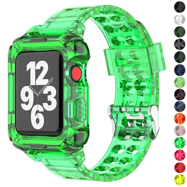 TPU Case Without Film+Band for Smart Watch 9 8 7 45mm 41mm for SmartWatch Series Se 6 5 4 44mm 40mm 3 2 1 42mm 38mm Protective Bumper Screen Protecto