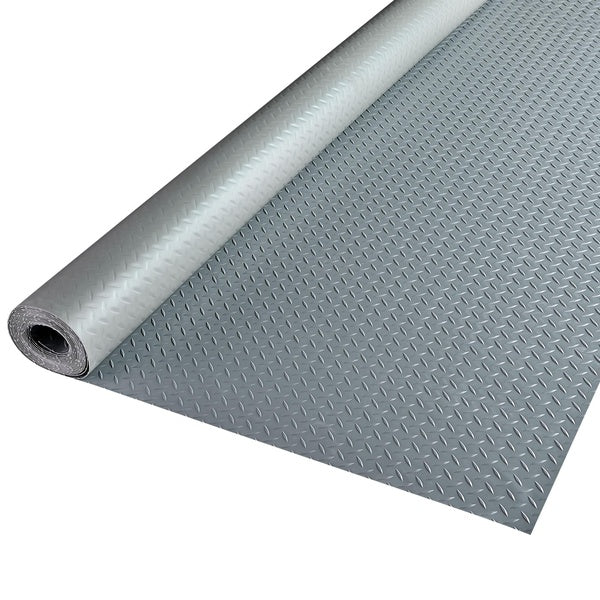Yescom Garage Floor Mat Roll Diamond Car Parking Protect Cover Trailer Gray PVC